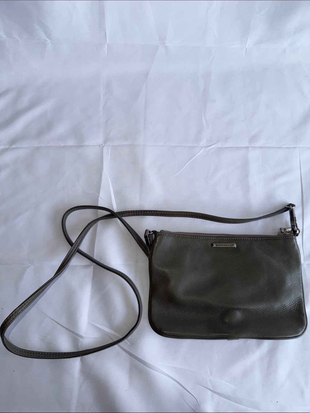 Rebecca Minkoff Olive Green Pebbled Leather Crossbody